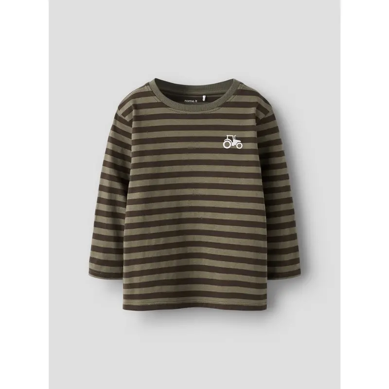 Name It Dusty Olive Delicioso Nmmnelson Ls Nreg Top 3