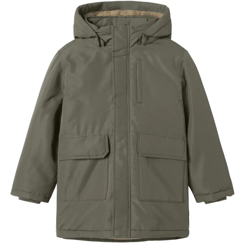 Name It Dusty Olive Nkmmarlow Parka Jakke Pb Fo 1