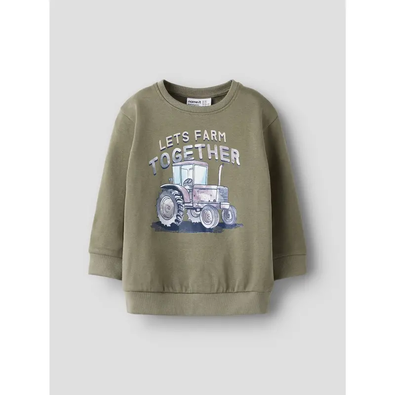 Name It Dusty Olive Nmmnash Ls Nreg Swe Bru 5