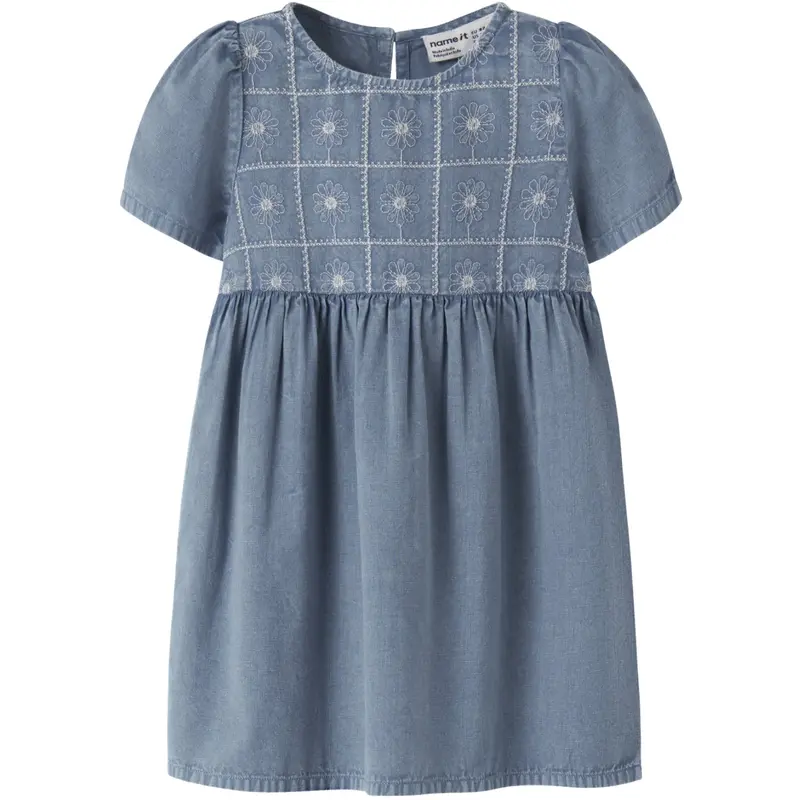 Name It Faded Denim Nmfherta Ss Kjole 1