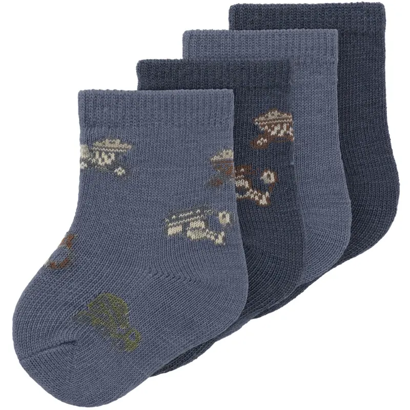 Name It Folkstone Gray Nbmwak Wo/Bl 4P Strømper 1