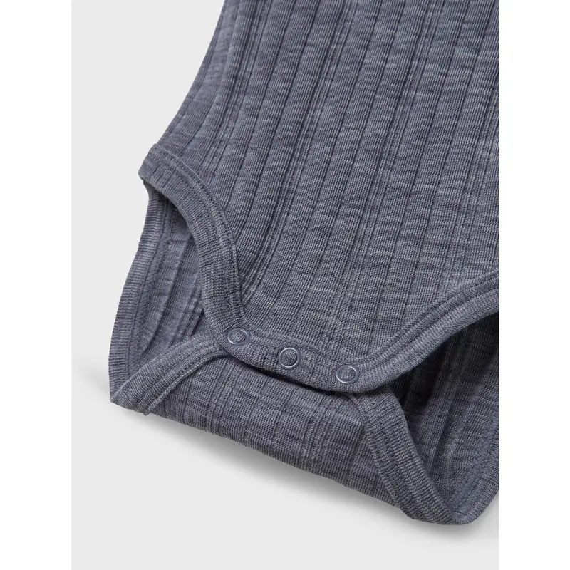 Name It Folkstone Gray Nbmwang Uld Needle Ls Body Solid Noos 3