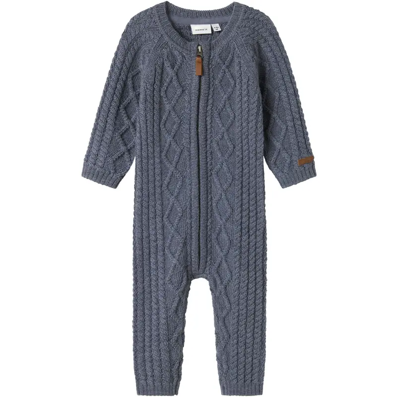 Name It Folkstone Gray Nbmwrilla Uld Ls Strik Dragt 1