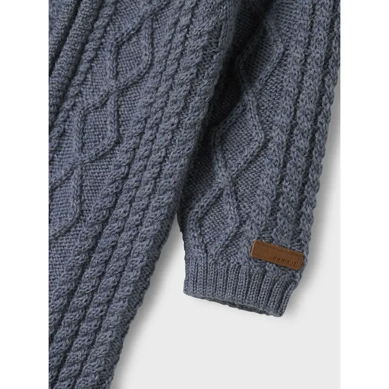 Name It Folkstone Gray Nbmwrilla Uld Ls Strik Dragt 2
