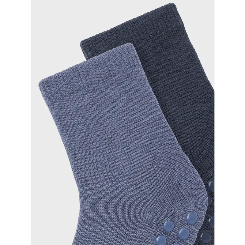 Name It Folkstone Gray Nmmwak Wo/Bl 2P Strømper W/Non Skid 2