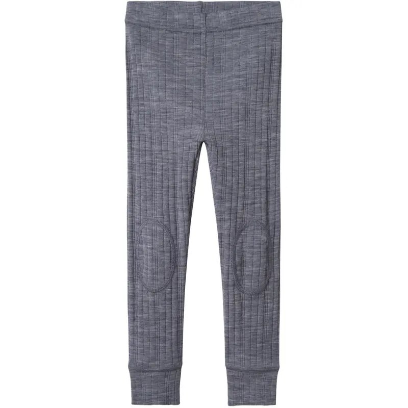 Name It Folkstone Gray Nmmwang Uld Needle Long Johns Solid Noos 1