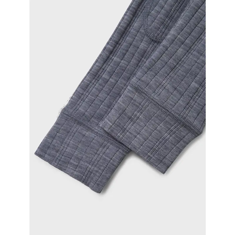 Name It Folkstone Gray Nmmwang Uld Needle Long Johns Solid Noos 4