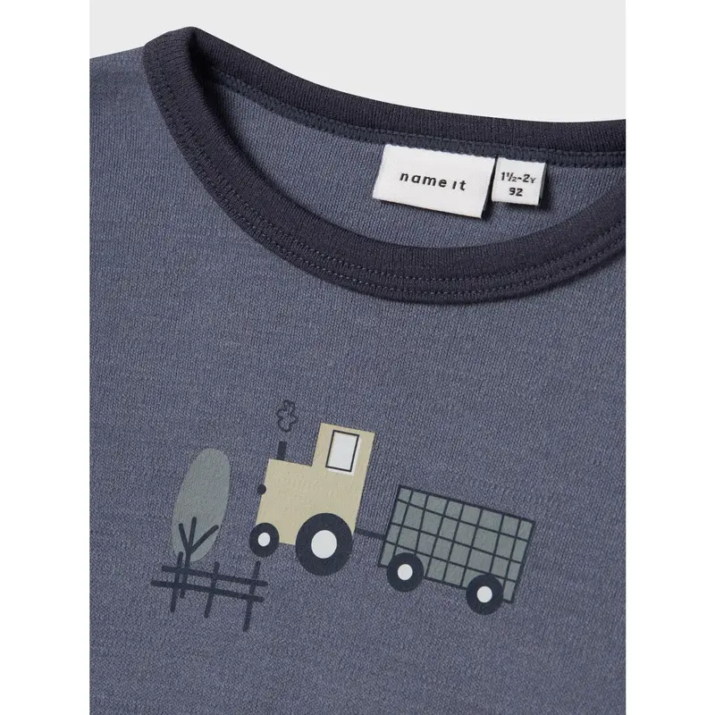 Name It Folkstone Gray Tractor Nmmwillit Uld Ls Top 2