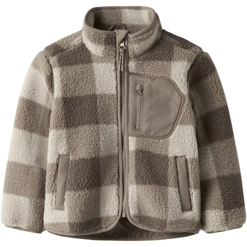 Name It Fossil Nmmmonico Sherpa Jakke Check 1