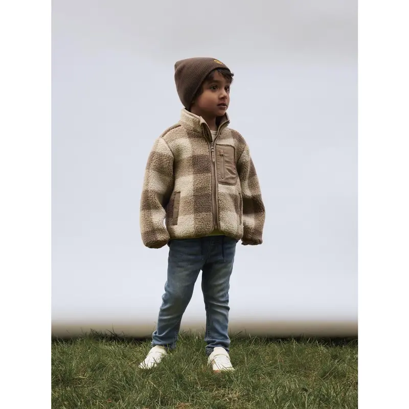Name It Fossil Nmmmonico Sherpa Jakke Check 2