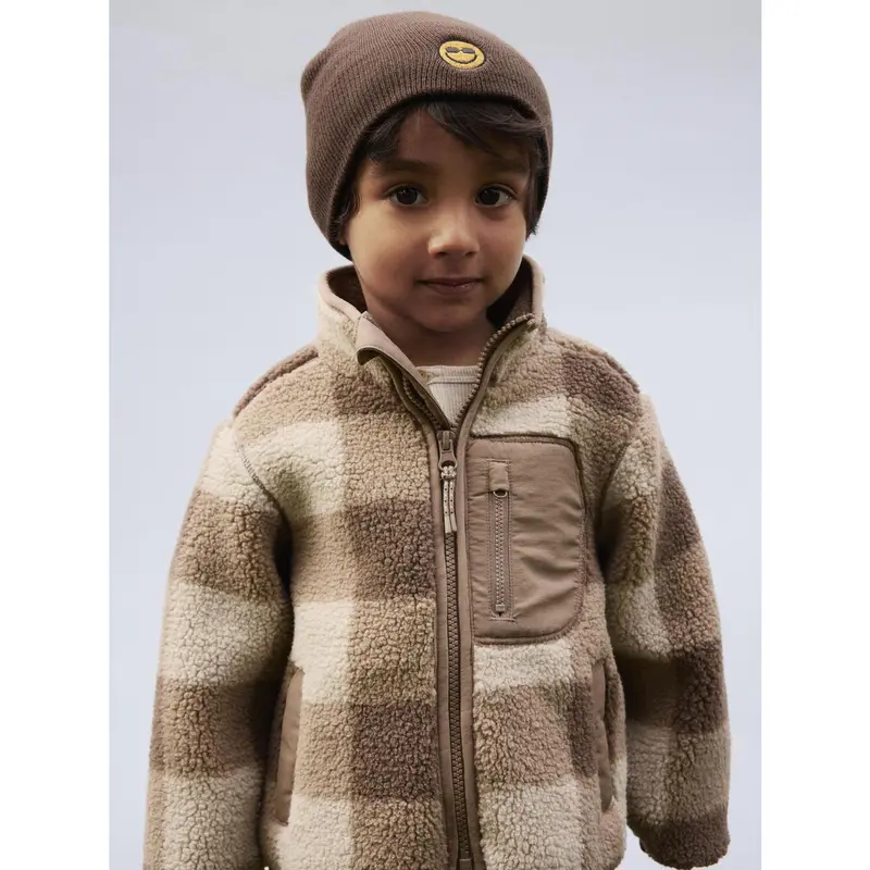 Name It Fossil Nmmmonico Sherpa Jakke Check 3