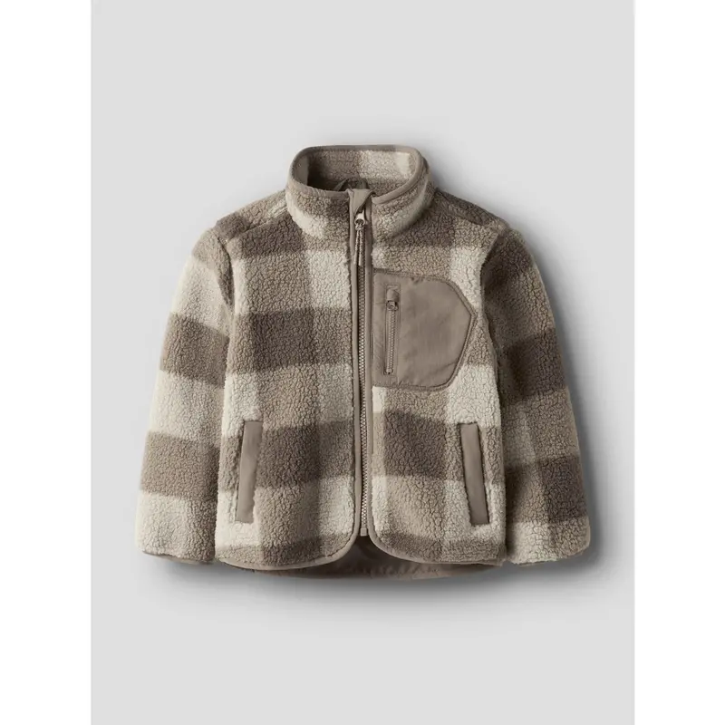 Name It Fossil Nmmmonico Sherpa Jakke Check 5