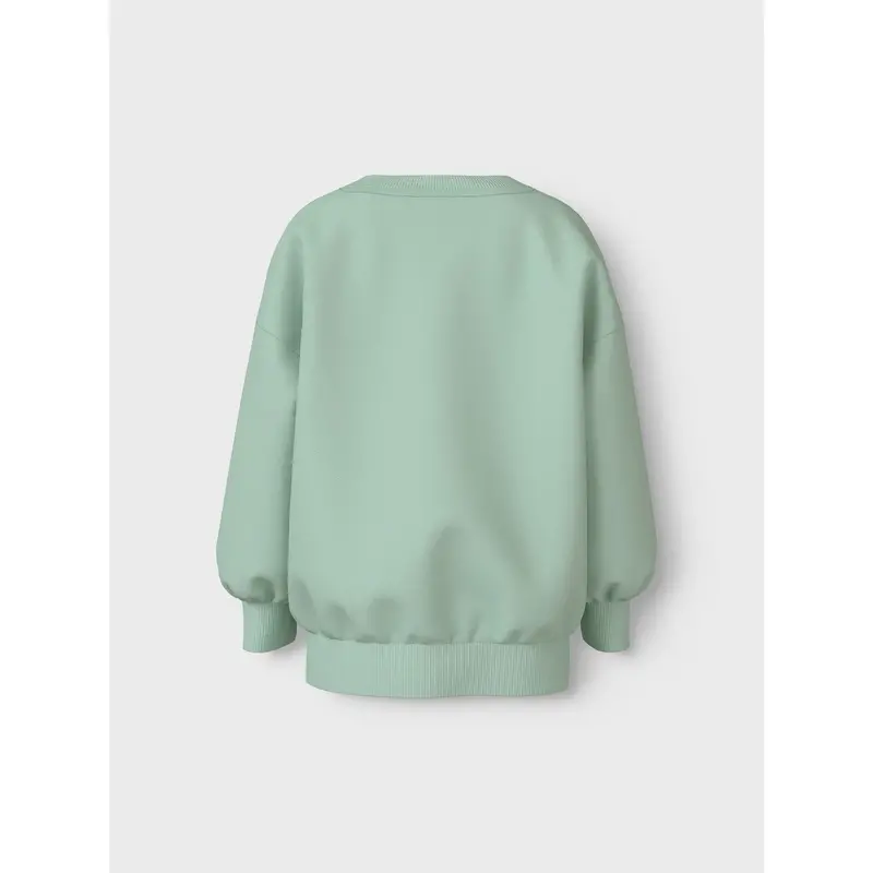 Name It Gossamer Green Hedgehog Nmfvalona Ls Long Rlx Sweat Unb 3