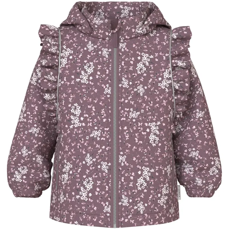 Name It Grape Shake Floral Dream Nmfalfa08 Softshell Jakke Flæse Aop Fo 1