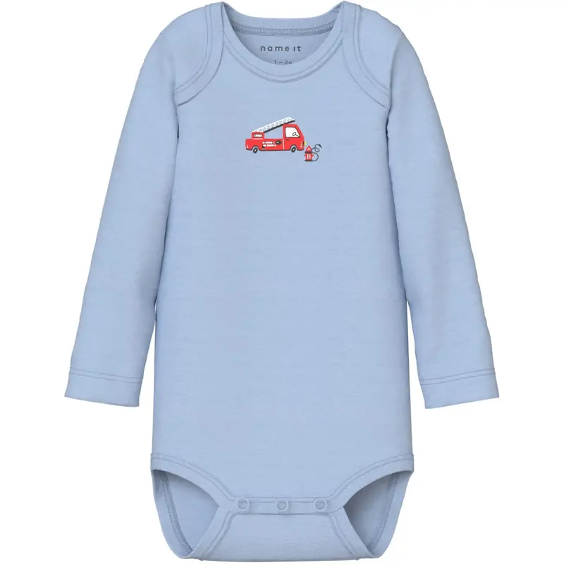 Name It Grey Melange Nbmbody 3P Ls Firetruck Noos 4