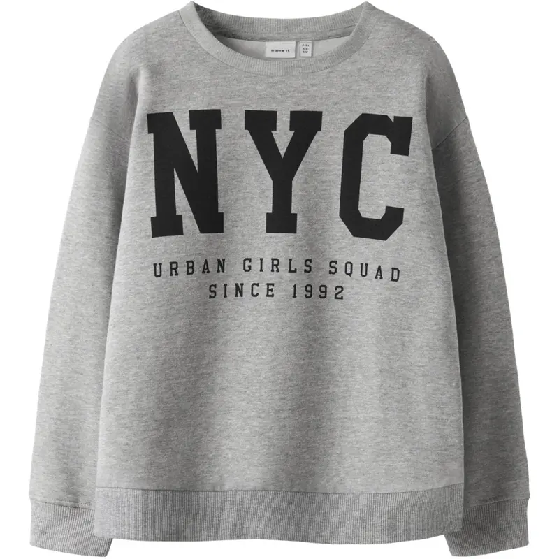 Name It Grey Melange Nkfbelisso Ls Rlx Sweat Unb 1