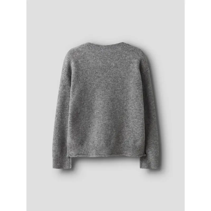 Name It Grey Melange Nkforiane Ls Strik 2