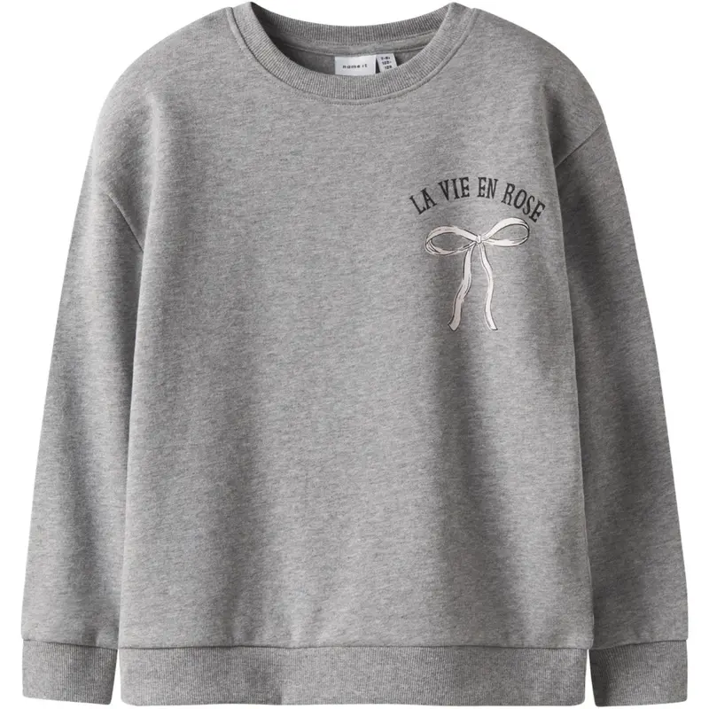 Name It Grey Melange Nkfrastin Ls Rlx Sweat Bru 1