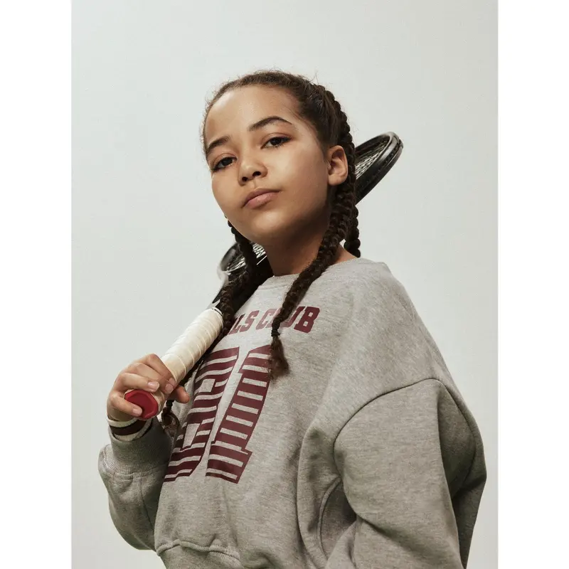 Name It Grey Melange Nkftaya Ls Rlx Kort Sweat Bru Box 3