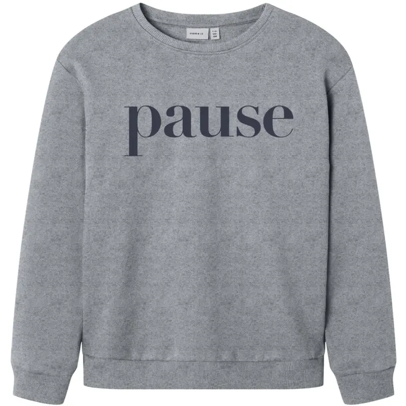 Name It Grey Melange Nkmnello Ls Nreg Swe Bru Pb 1