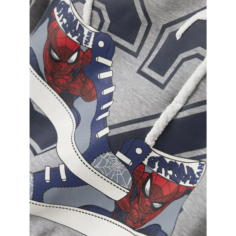 Name It Grey Melange Nmmadam Spider Nreg Sweat Bru Mar 2