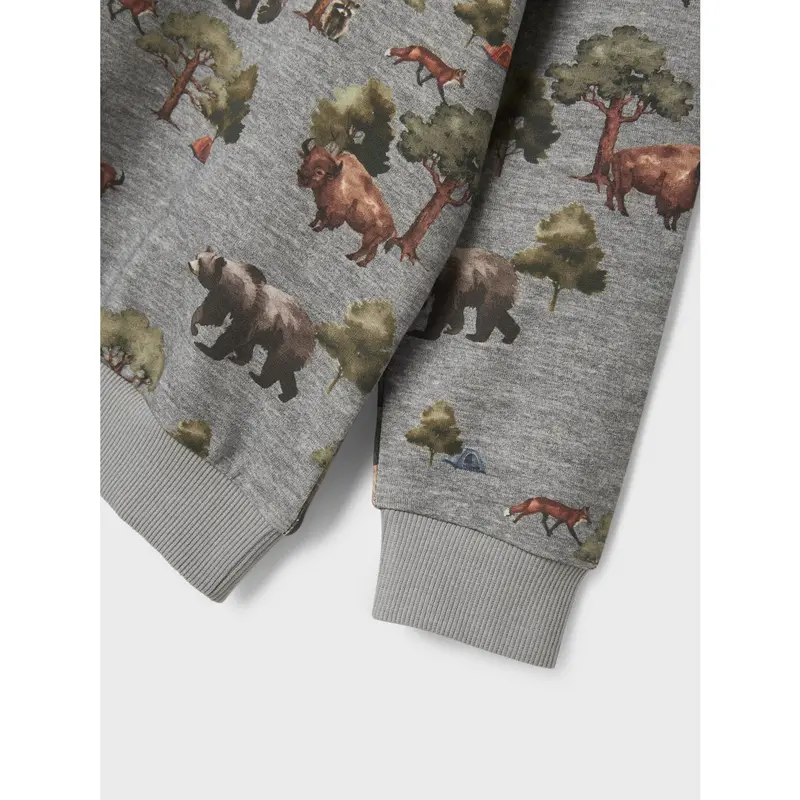 Name It Grey Melange Nmmolin Ls Nreg Sweat Bru Box 4
