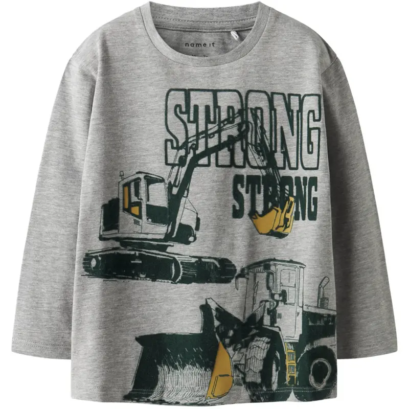 Name It Grey Melange Nmmsennet Ls Nreg Top 1