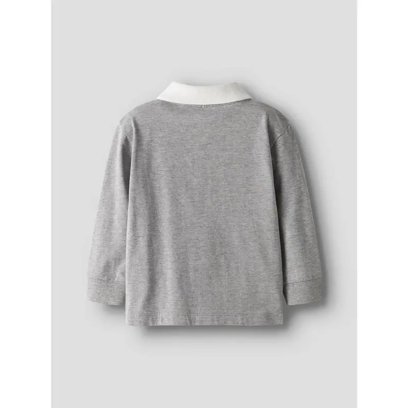 Name It Grey Melange Nmmsido Ls Nreg Polo Top 2