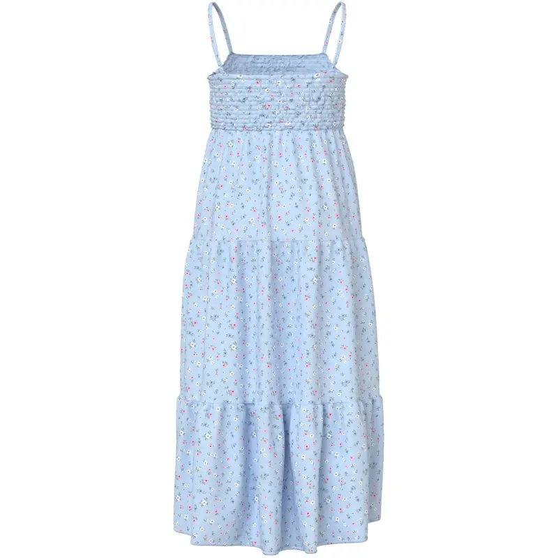 Name It Ice Water Small Floral Nkfvinaya Strop Maxi Kjole 3