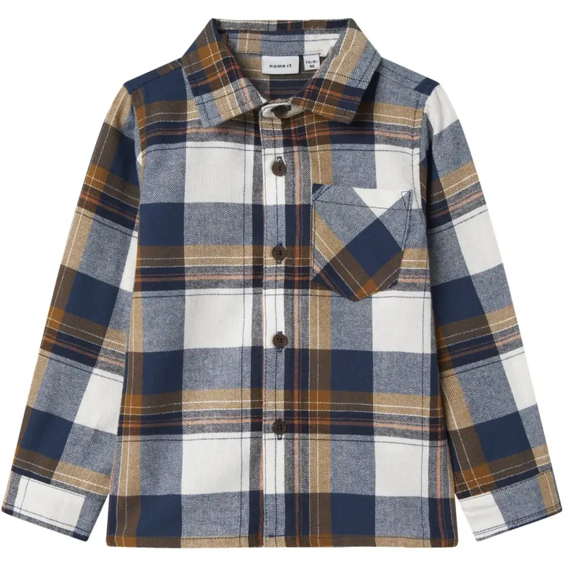 Name It Insignia Blue Nmmowenta Ls Nreg Skjorte 1