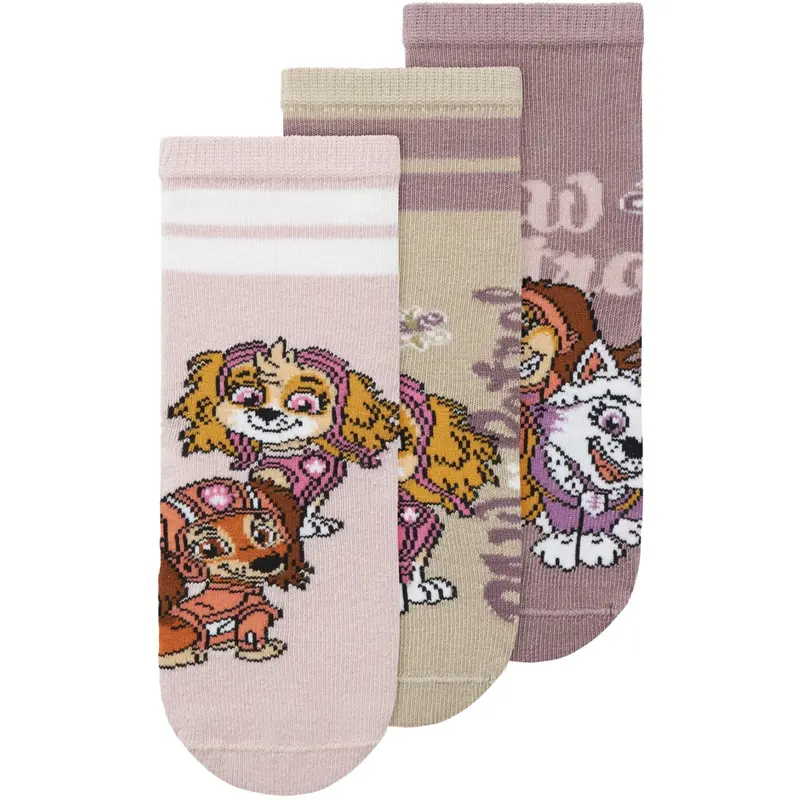 Name It Island Fossil Nmfsassa Paw 3-Pak Strømper Cplg 1