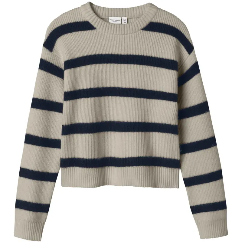 Name It Island Fossil W. Navy Blazer Stripes Nkfvnilla Ls Sh Strik 1