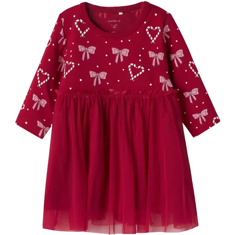 Name It Jester Red Nbfri Ls Dress 1
