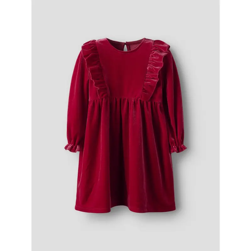 Name It Jester Red Nmfrinne Ls Vel Dress 2