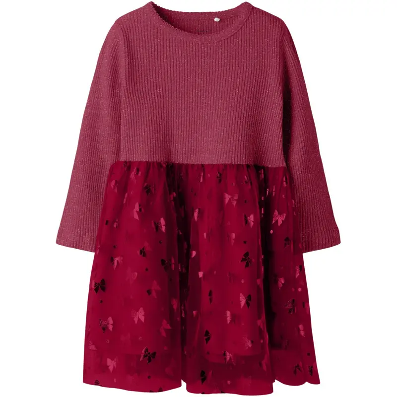 Name It Jester Red Nmfrosally Ls Dress 1