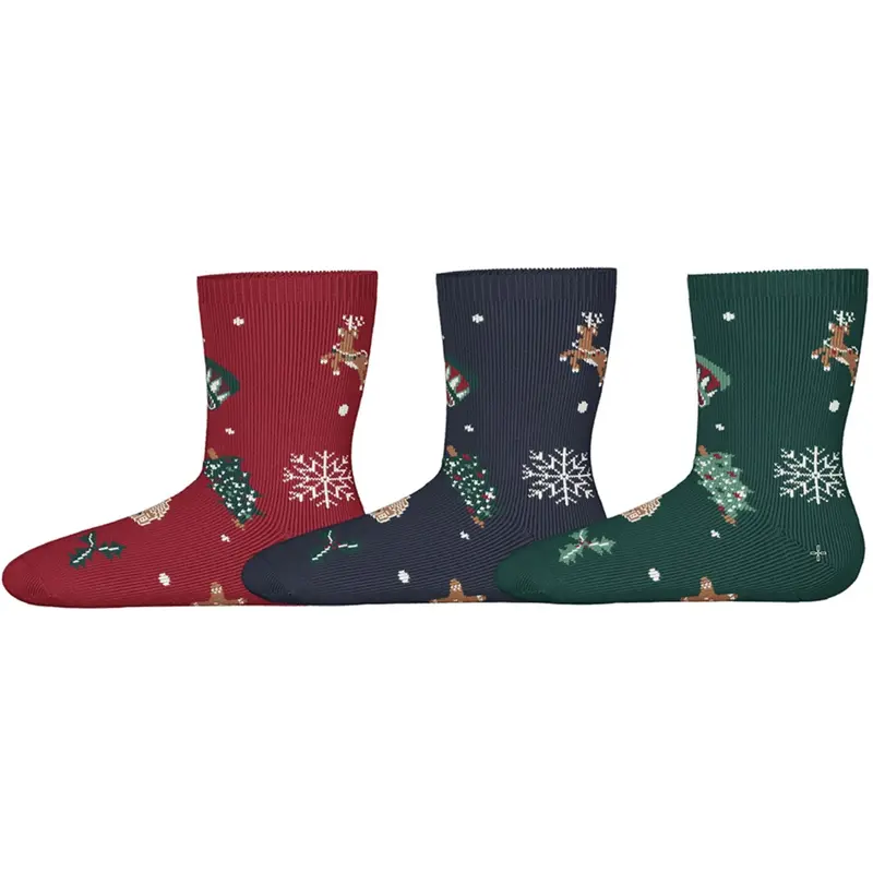 Name It Jester Red Nmnvismas 3P Strømper 1