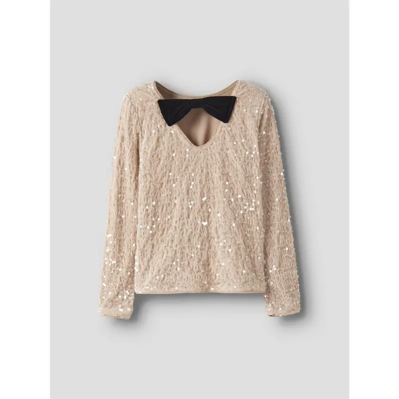 Name It Jet Stream Black Bow Nkfrusitta Ls Sløjfe Bluse 4