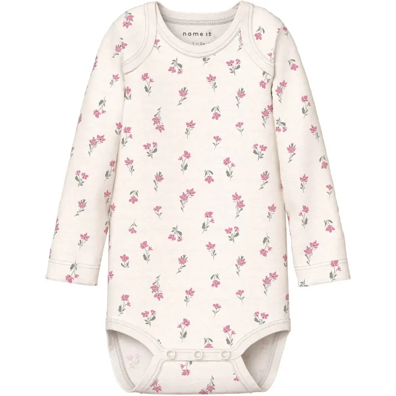Name It Jet Stream Nbfbody 3P Ls Flower Noos 3