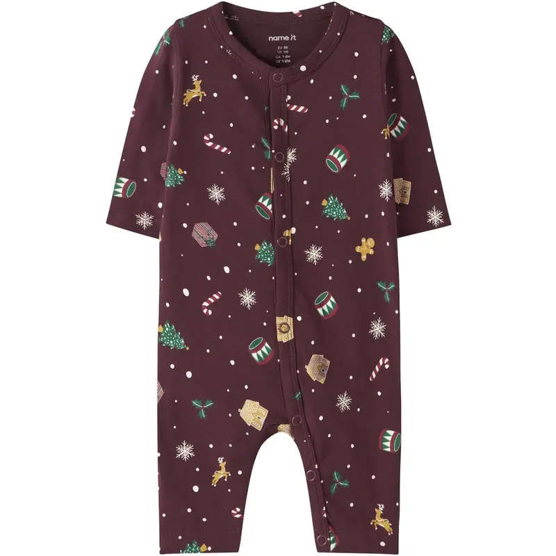 Name It Jule Natdragt Burgundy Xmas Aop 1