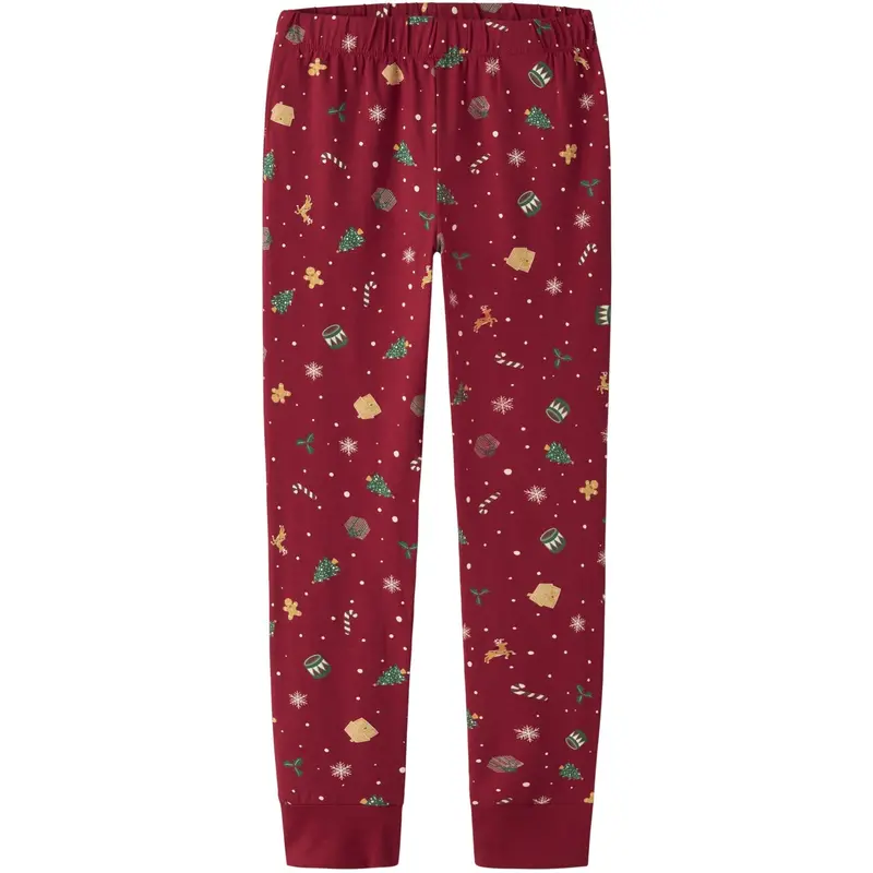 Name It Jule Nattøj Sæt Jester Red Xmas Aop 3