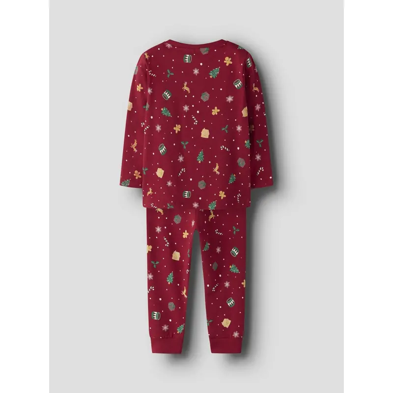 Name It Jule Nattøj Sæt Jester Red Xmas Aop 4