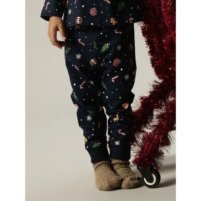 Name It Jule Nattøj Sæt Navy Blazer Xmas Aop 4