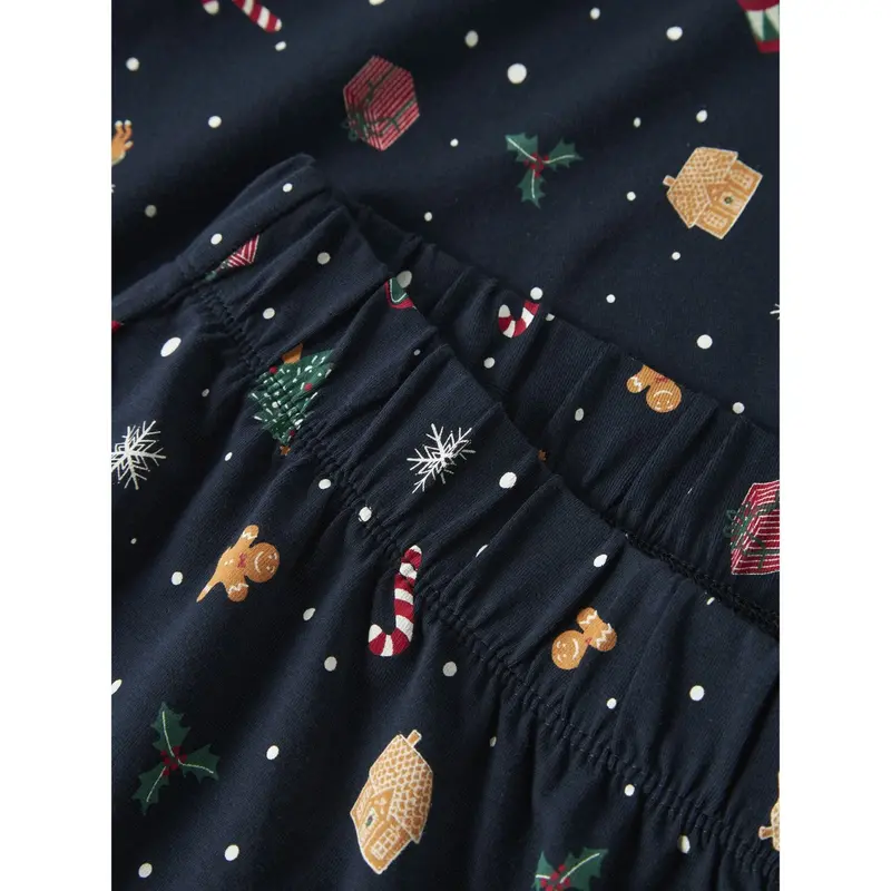 Name It Jule Nattøj Sæt Voksen Navy Blazer Xmas Aop 2