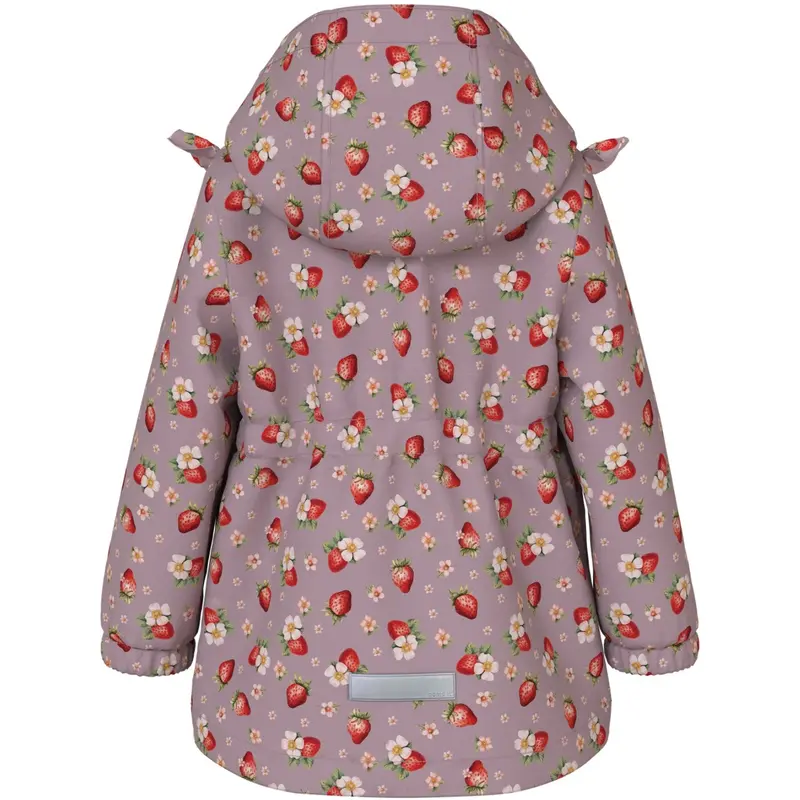 Name It Keepsake Lilac 1 Strawberry Nmfmaxi Jakke Li Flæse Aop 2