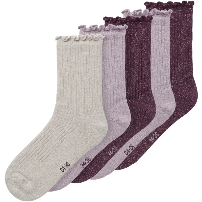Name It Keepsake Lilac Nkfrosie 5P Strømper 1