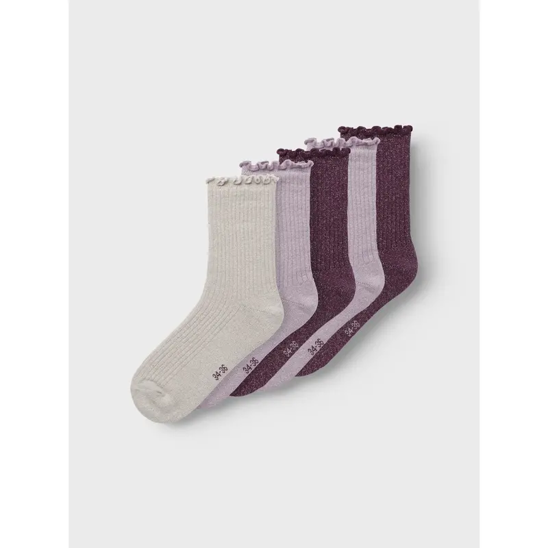 Name It Keepsake Lilac Nkfrosie 5P Strømper 3