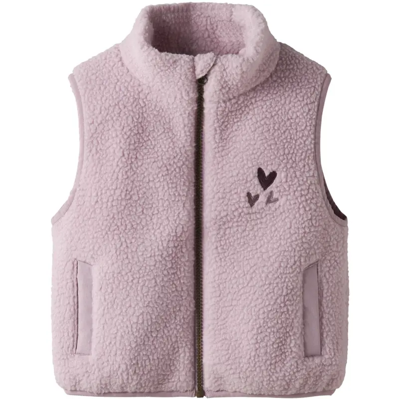 Name It Keepsake Lilac Nmfmall Sherpa Vest 1