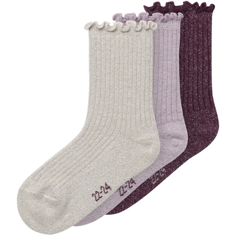 Name It Keepsake Lilac Nmfrosie 3P Strømper 1