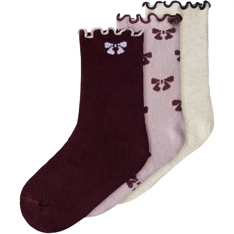 Name It Keepsake Lilac Nmfsilke 3P Strømper 1