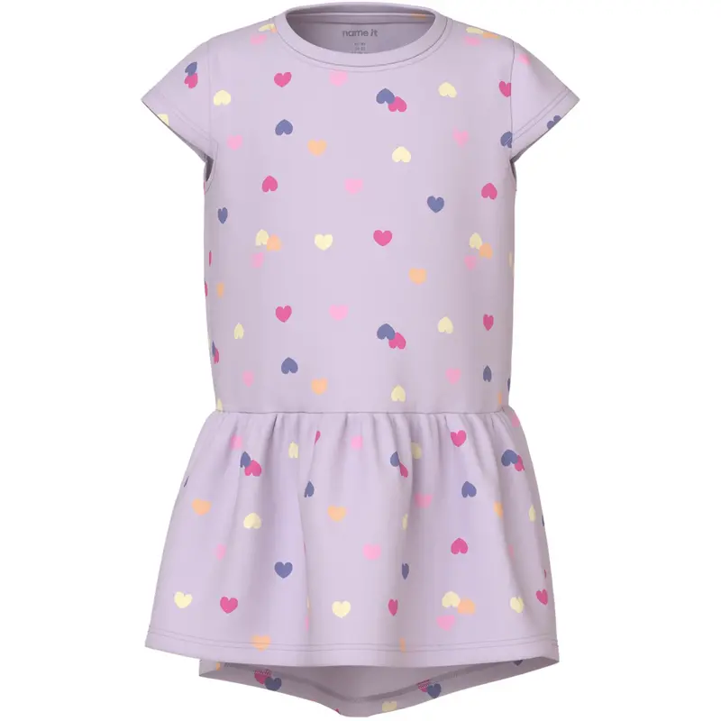 Name It Lavender Fog Colorful Hearts Nmfvigga Capsl Kjole F1 Noos 1